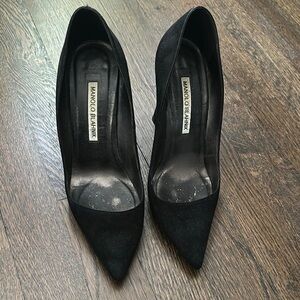 Manolo Blahnik Black Suede Heels Timeless Elegance